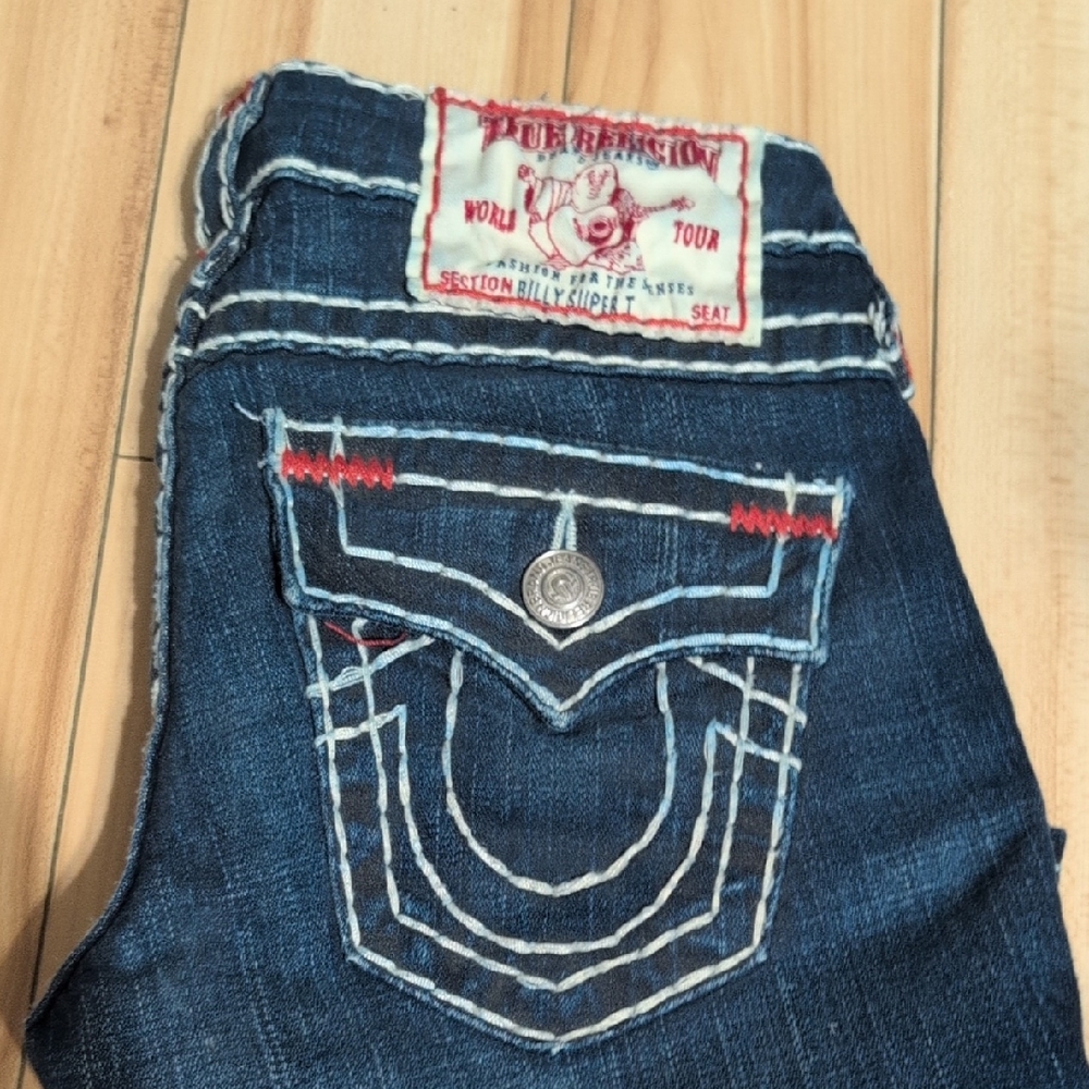 Vintage True Religion Women's Dark Blue With Red Stitching